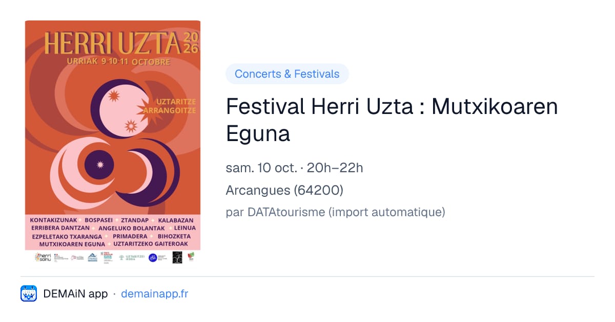 Festival Herri Uzta : Mutxikoaren Eguna — Arcangues