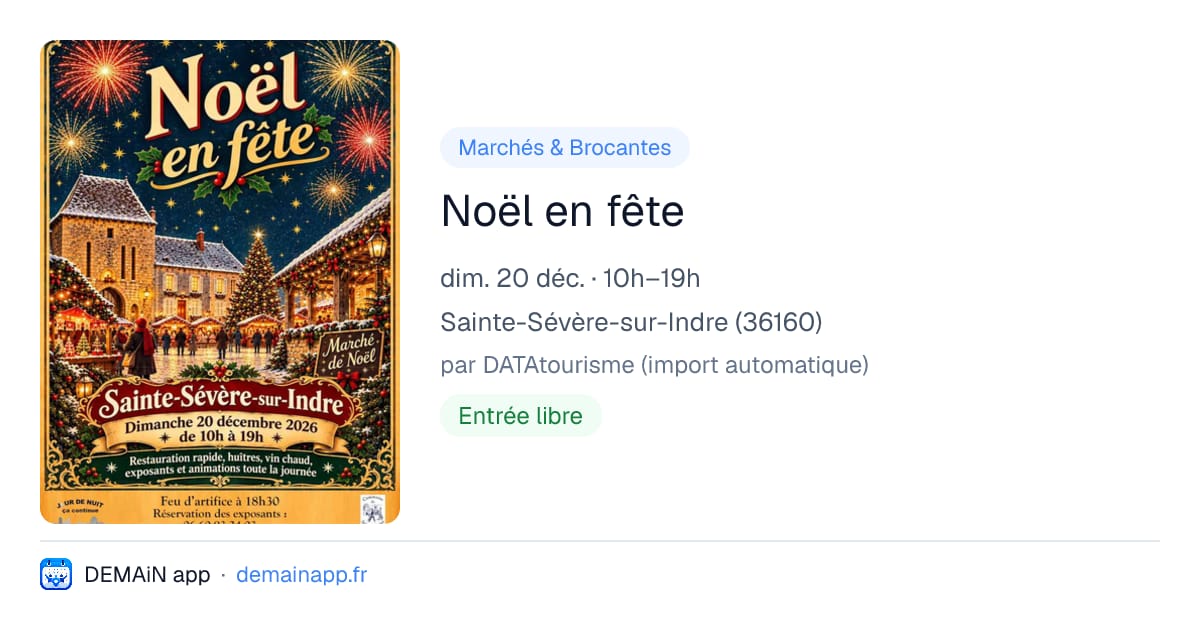 Noël en fête — Sainte-Sévère-sur-Indre