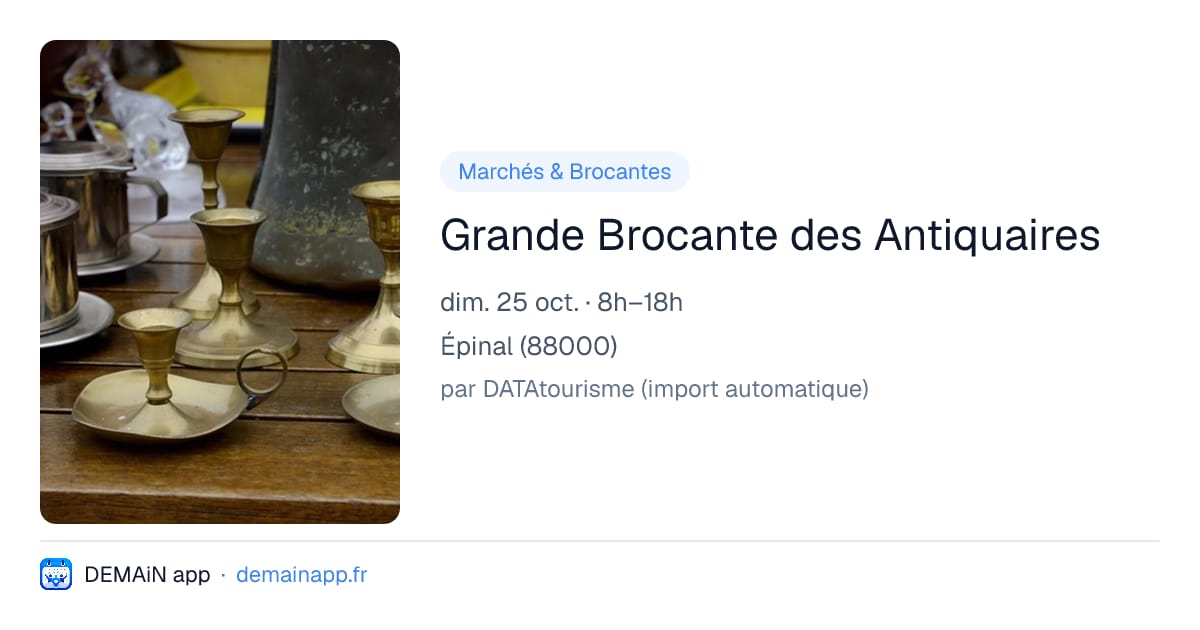 Grande Brocante des Antiquaires — Épinal