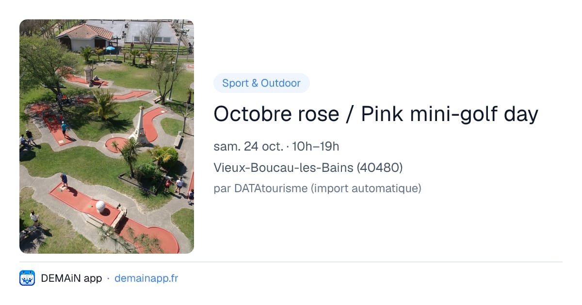 Octobre rose / Pink mini-golf day — Vieux-Boucau-les-Bains