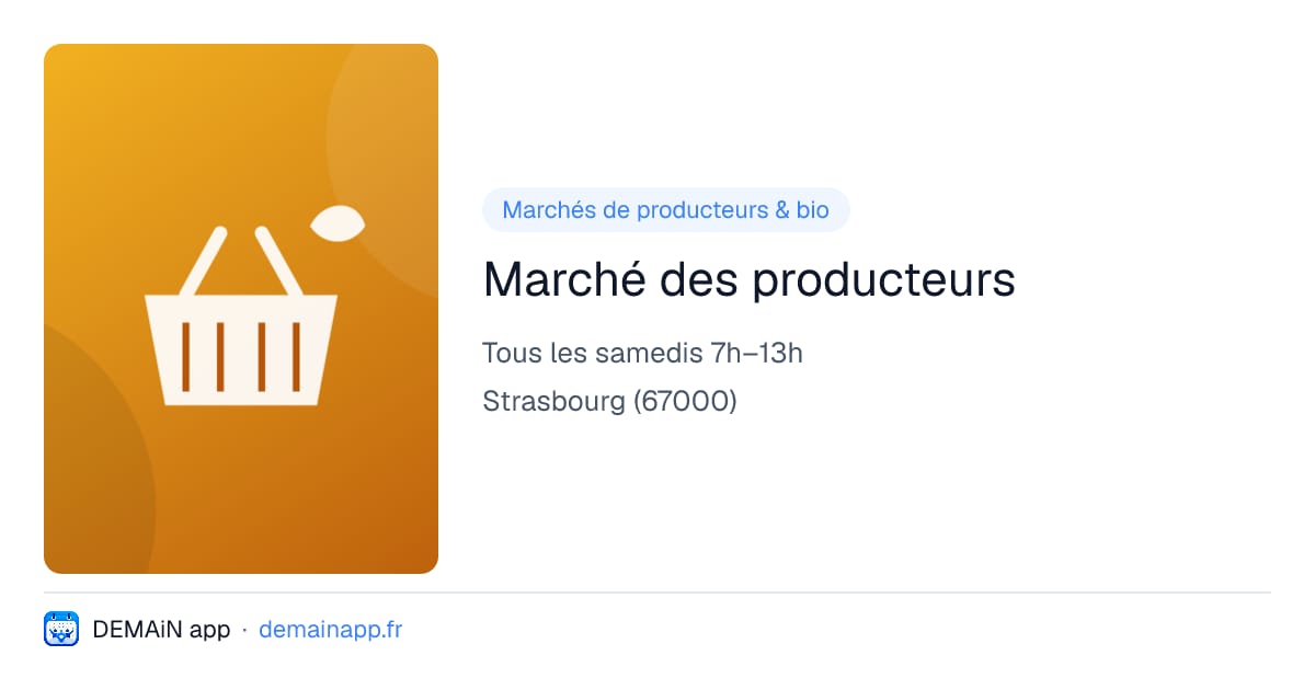 Marché des producteurs — Strasbourg