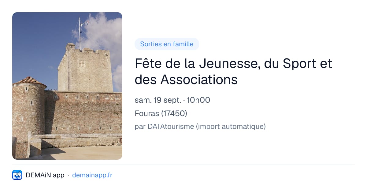 Fête de la Jeunesse, du Sport et des Associations — Fouras
