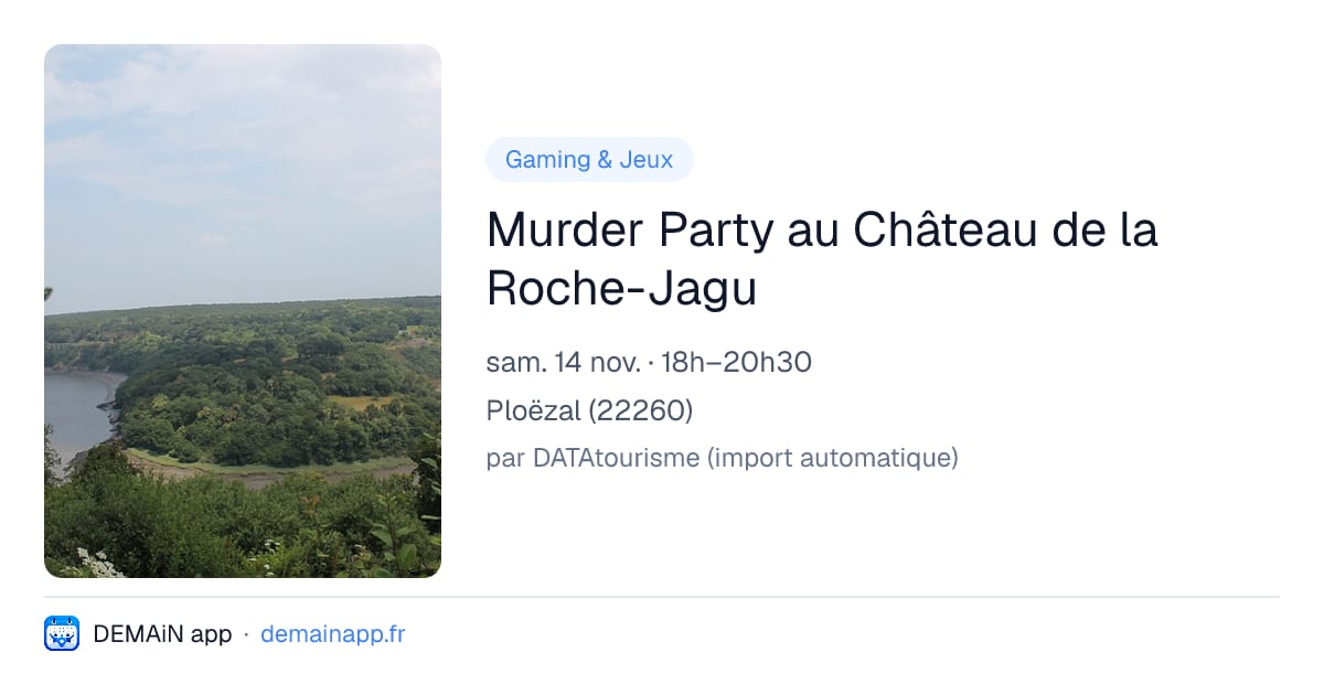 Murder Party au Château de la Roche-Jagu — Ploëzal
