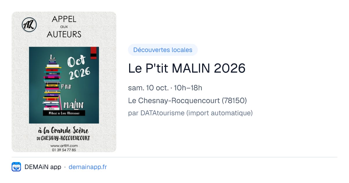 Le P'tit MALIN 2026 — Le Chesnay-Rocquencourt