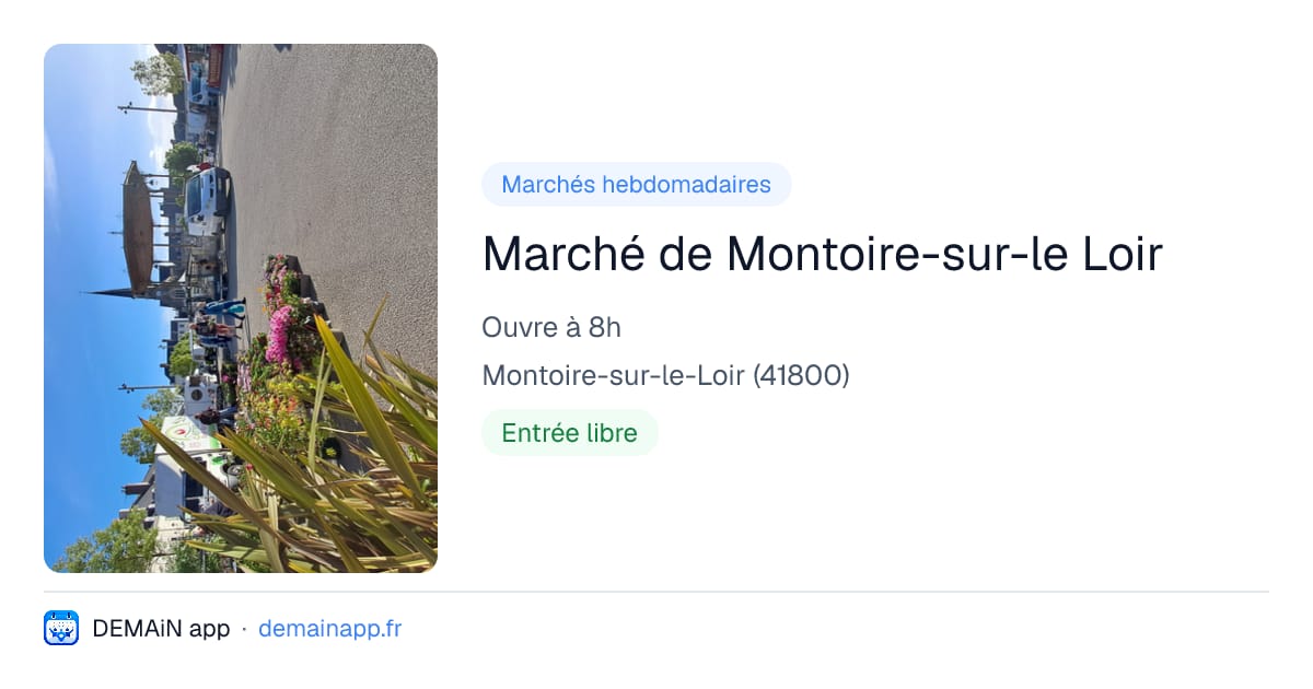 Marché de Montoire-sur-le Loir — Montoire-sur-le-Loir