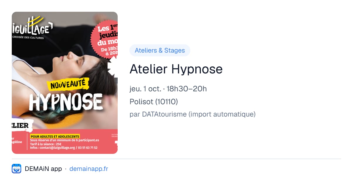 Atelier Hypnose — Polisot