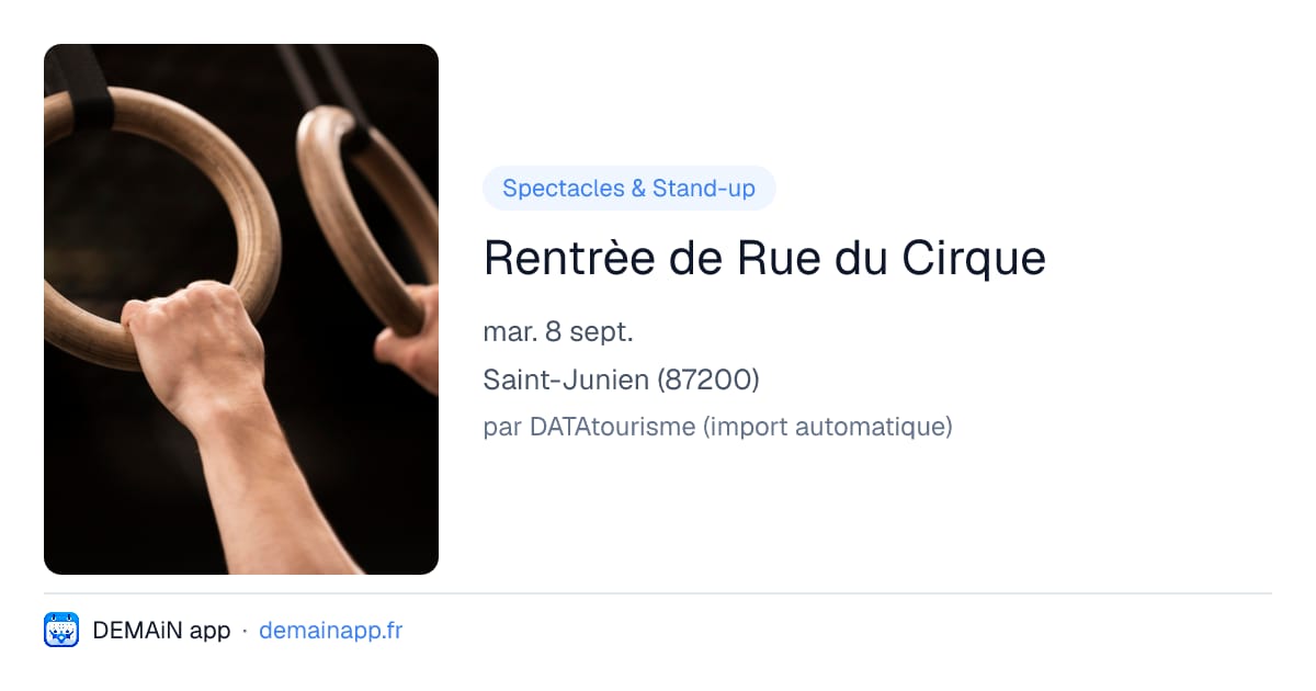 Rentrèe de Rue du Cirque — Saint-Junien