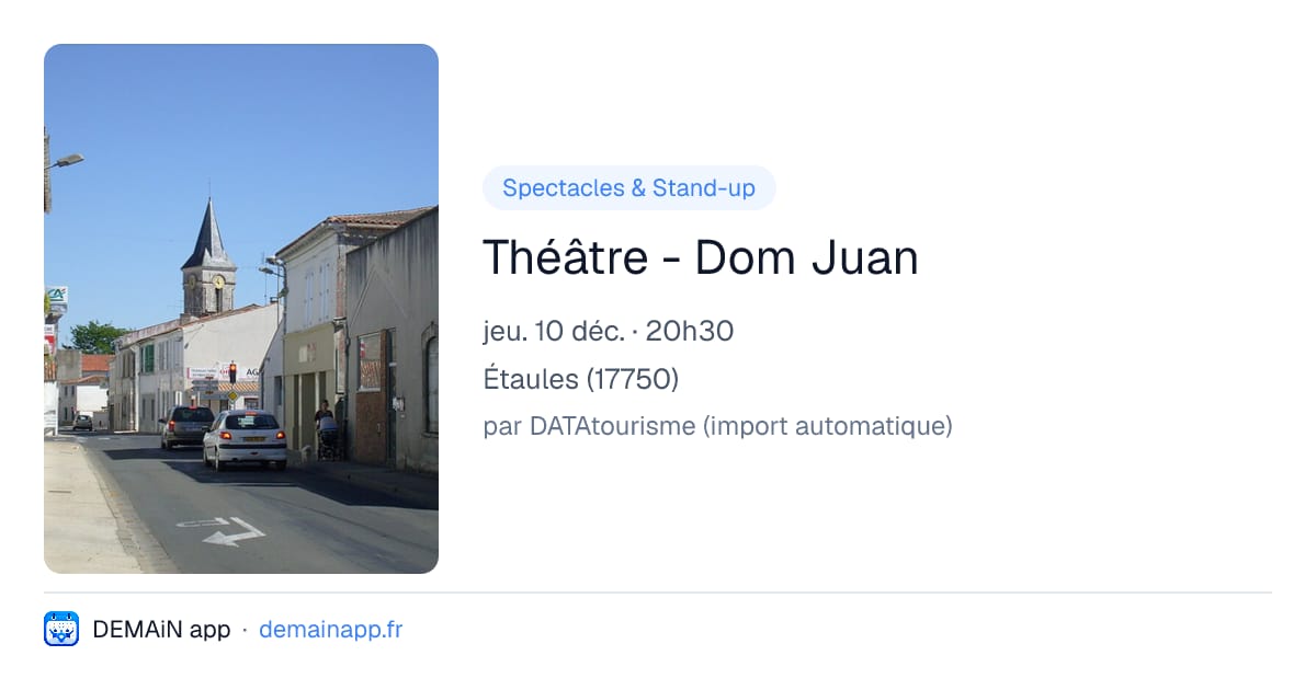 Théâtre - Dom Juan — Étaules