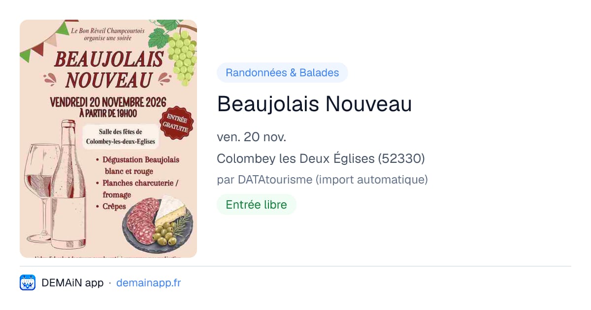 Beaujolais Nouveau — Colombey les Deux Églises