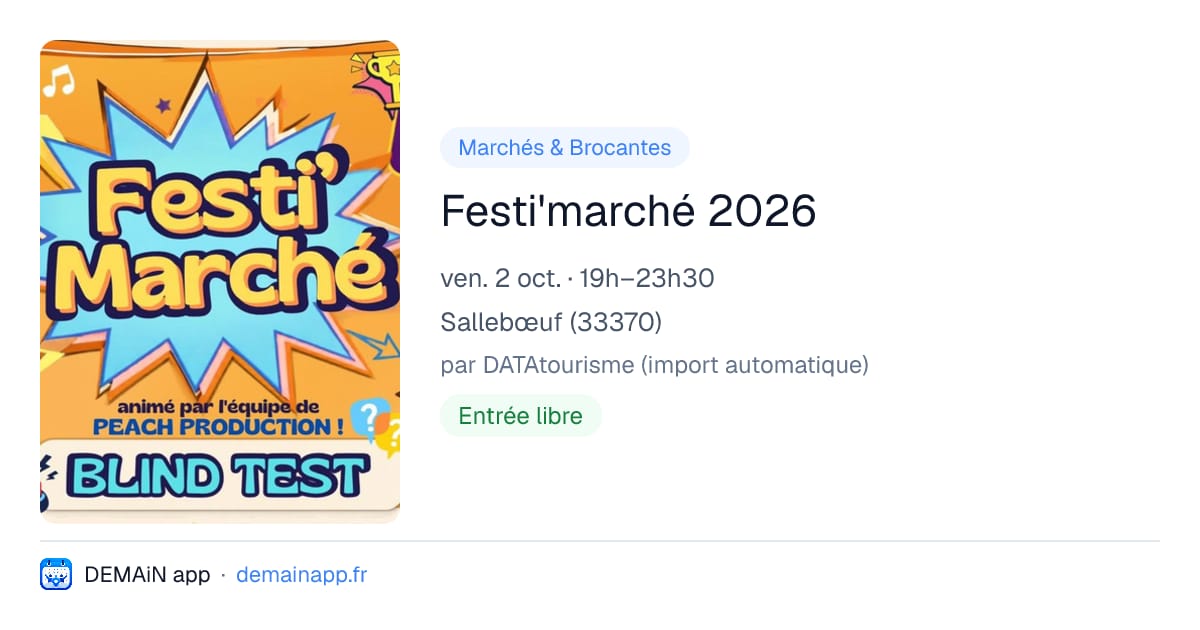 Festi'marché 2026 — Sallebœuf