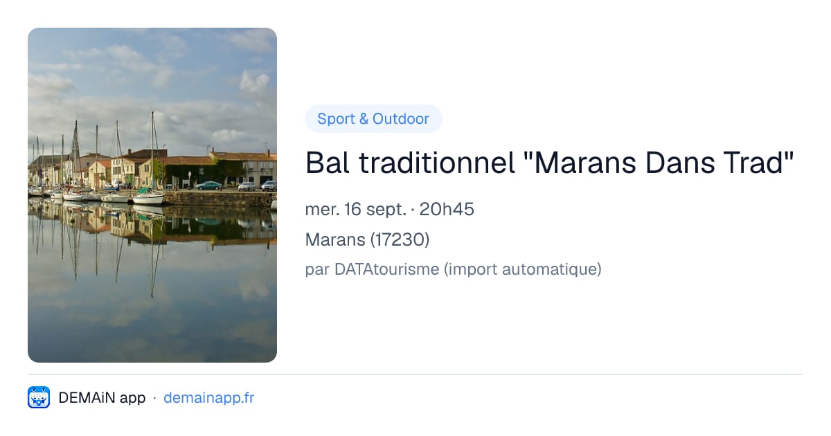 Bal traditionnel "Marans Dans Trad" — Marans