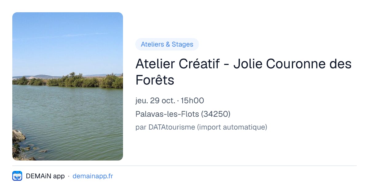 Atelier Créatif - Jolie Couronne des Forêts — Palavas-les-Flots