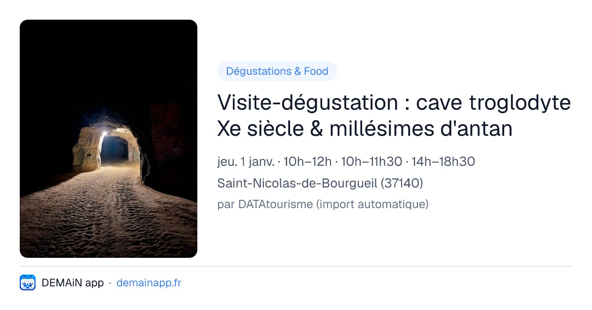 Visite-dégustation : cave troglodyte Xe siècle & millésimes d'antan — Saint-Nicolas-de-Bourgueil