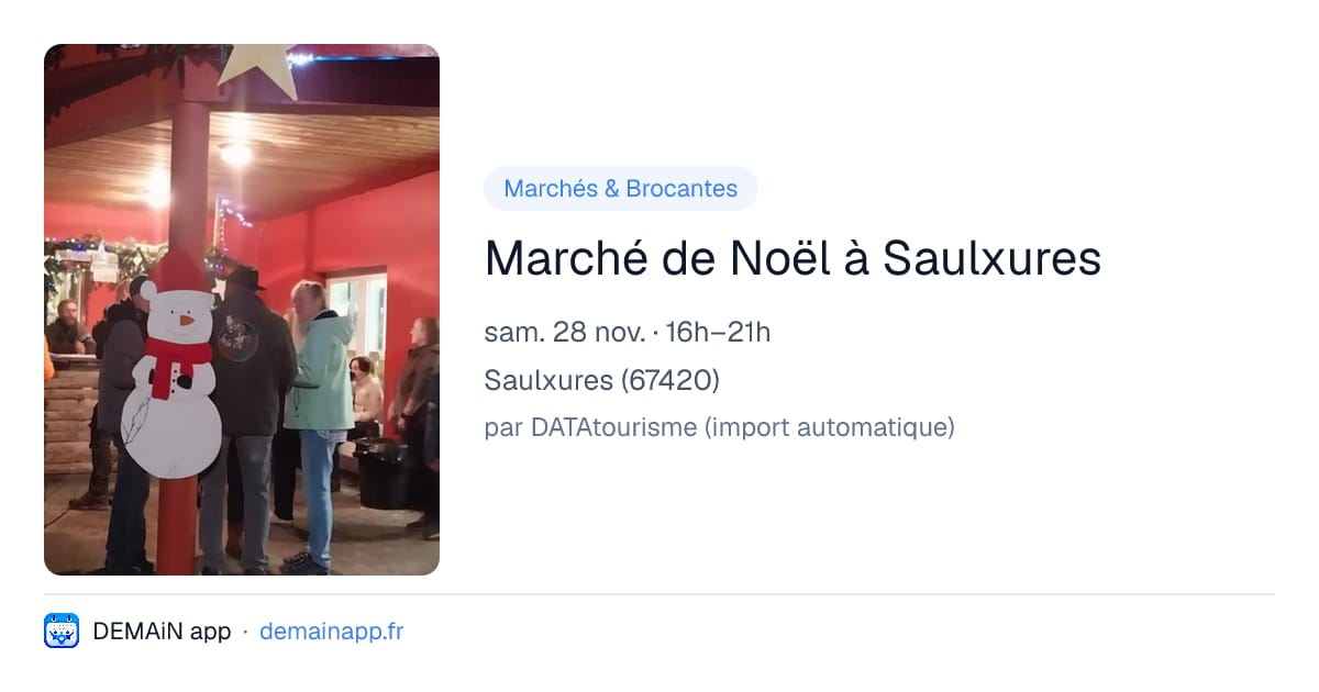 Marché de Noël à Saulxures — Saulxures