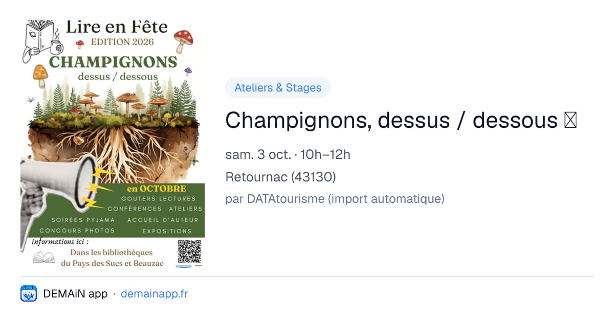 Champignons, dessus / dessous 🍄 — Retournac
