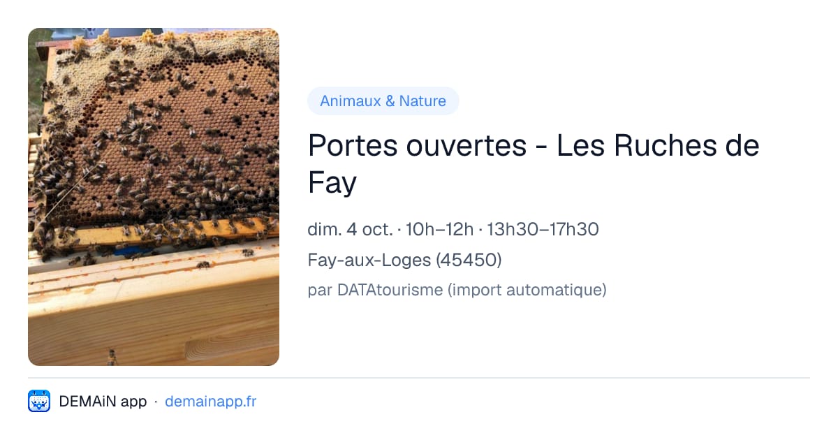 Portes ouvertes - Les Ruches de Fay — Fay-aux-Loges