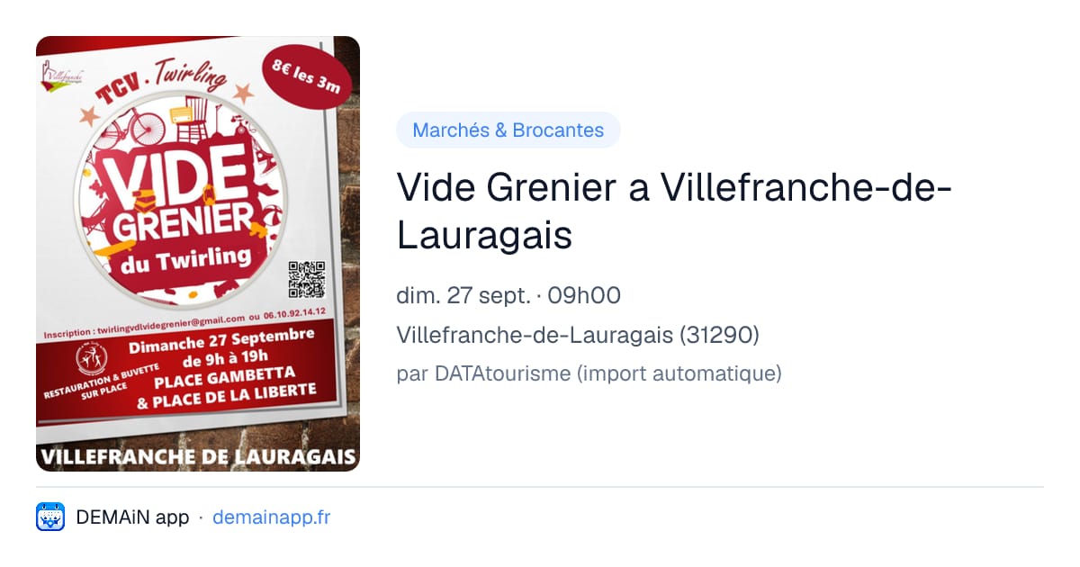 Vide Grenier a Villefranche-de-Lauragais — Villefranche-de-Lauragais
