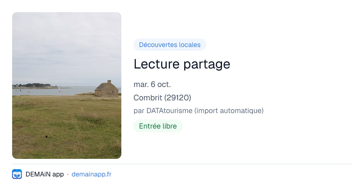Lecture partage — Combrit