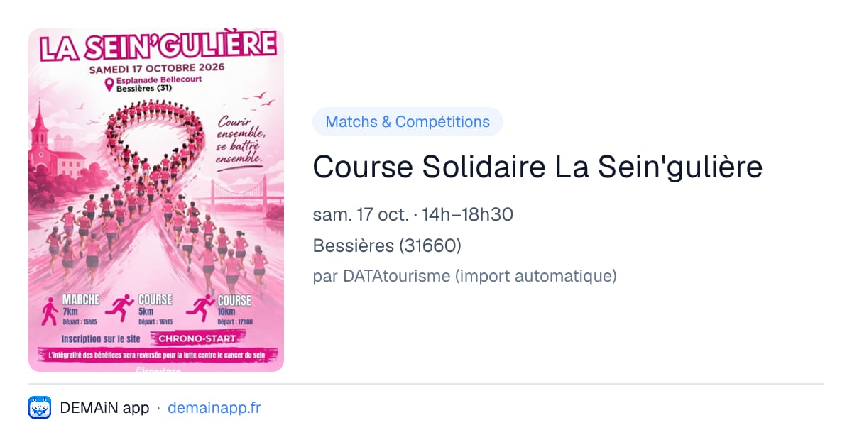 Course Solidaire La Sein'gulière — Bessières