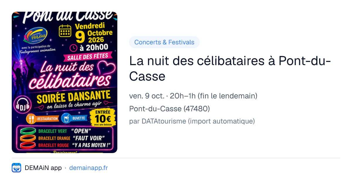 La nuit des célibataires à Pont-du-Casse — Pont-du-Casse