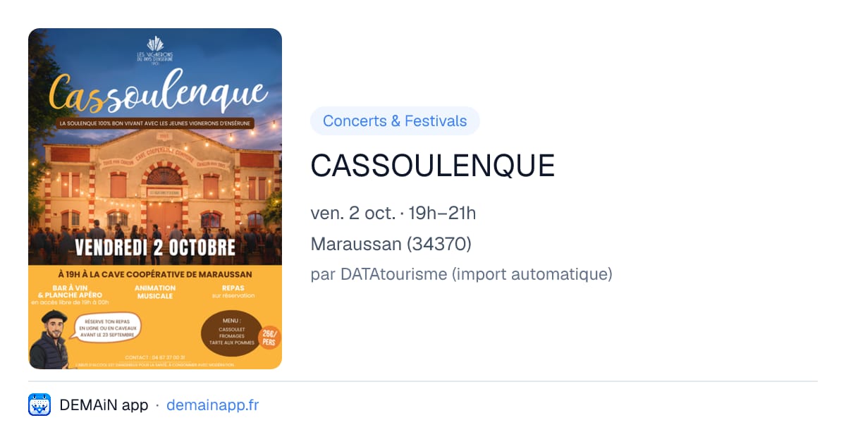 CASSOULENQUE — Maraussan