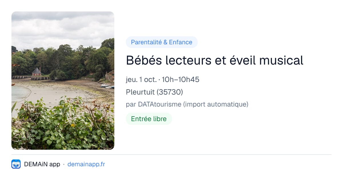 Bébés lecteurs et éveil musical — Pleurtuit