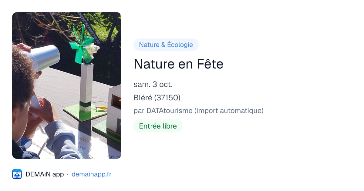 Nature en Fête — Bléré