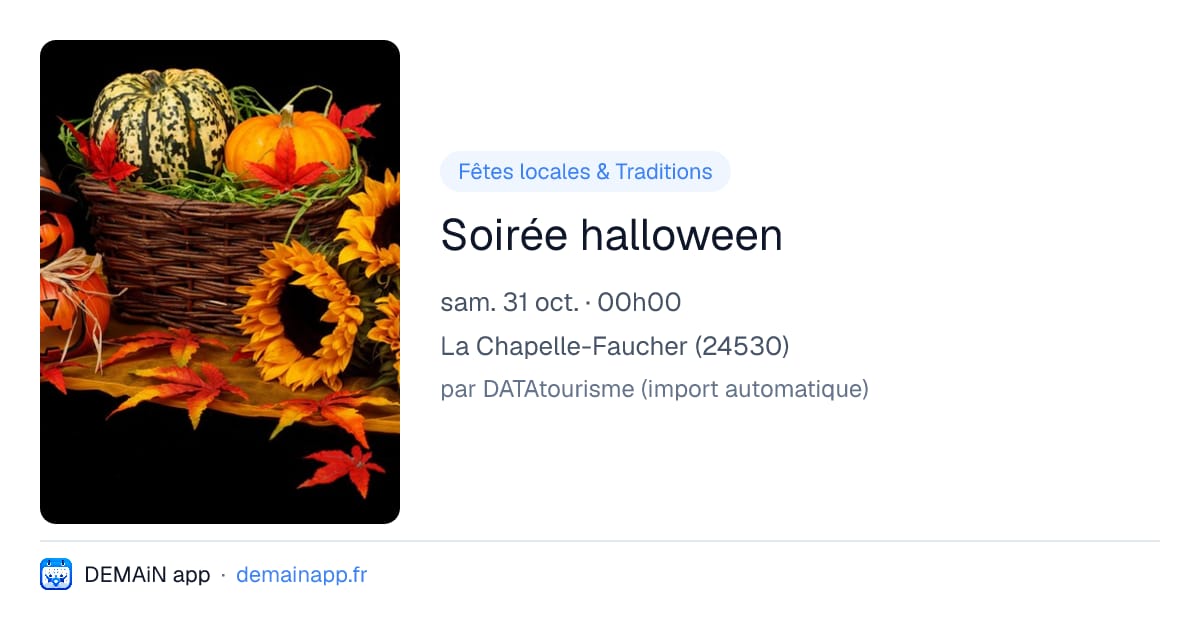 Soirée halloween — La Chapelle-Faucher