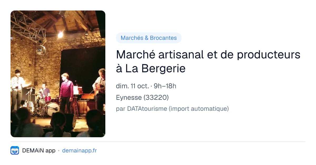 Marché artisanal et de producteurs à La Bergerie — Eynesse