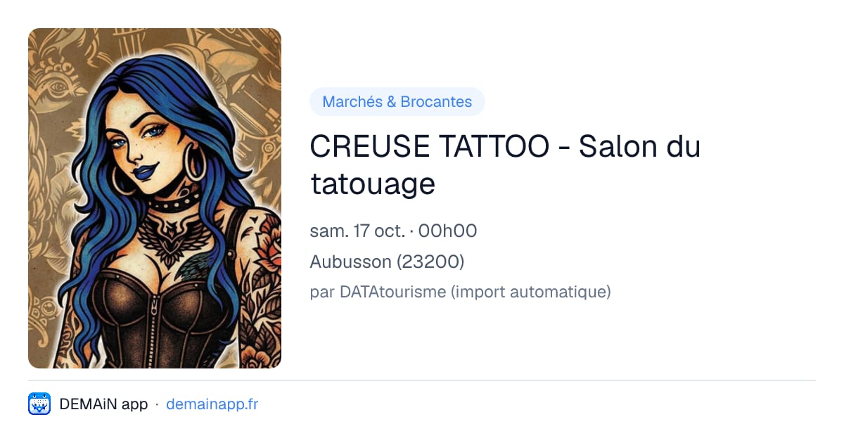 CREUSE TATTOO - Salon du tatouage — Aubusson