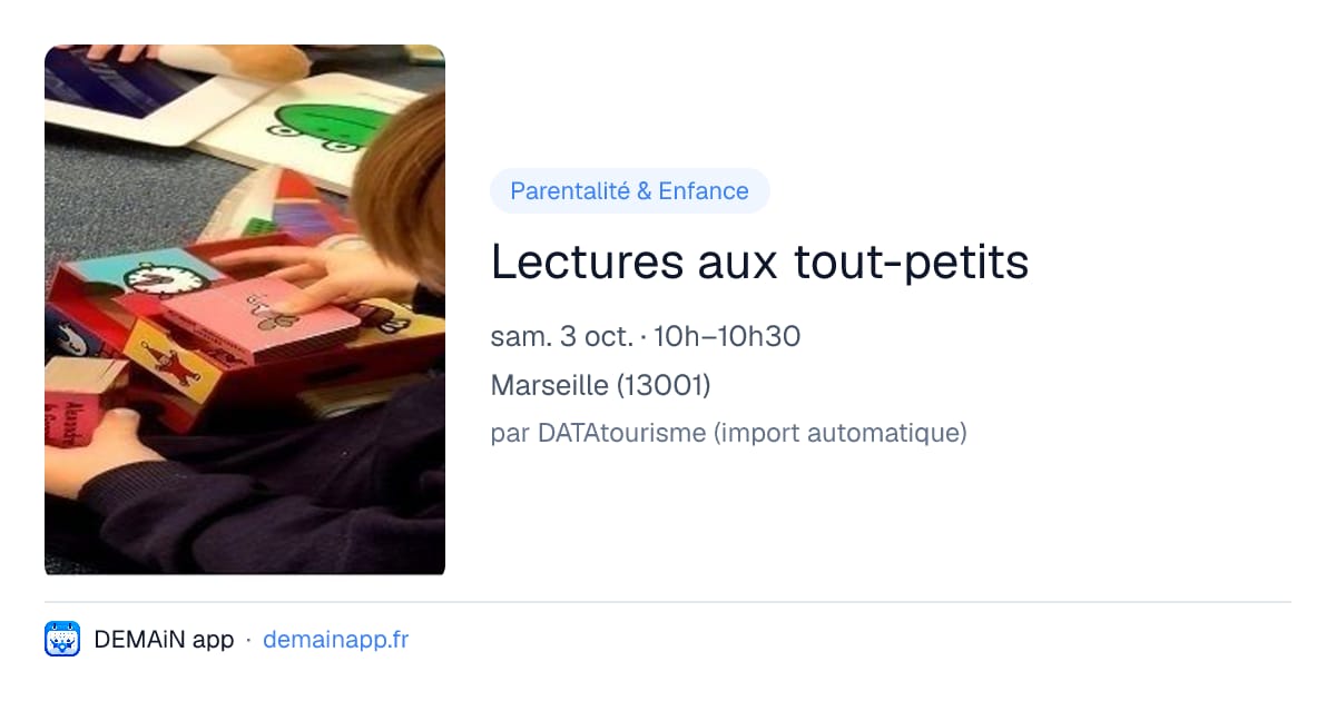 Lectures aux tout-petits — Marseille