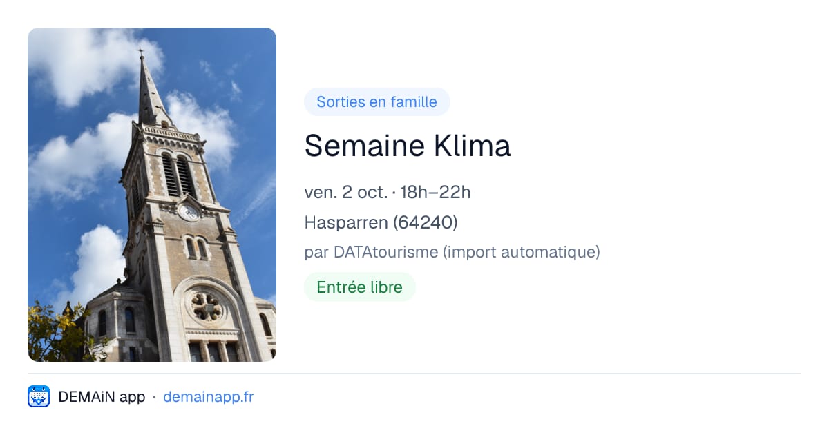Semaine Klima — Hasparren