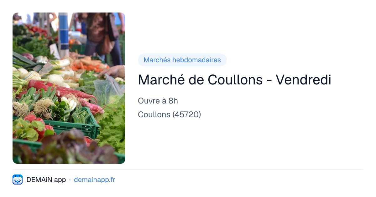 Marché de Coullons - Vendredi — Coullons