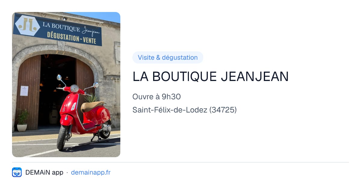 LA BOUTIQUE JEANJEAN — Saint-Félix-de-Lodez