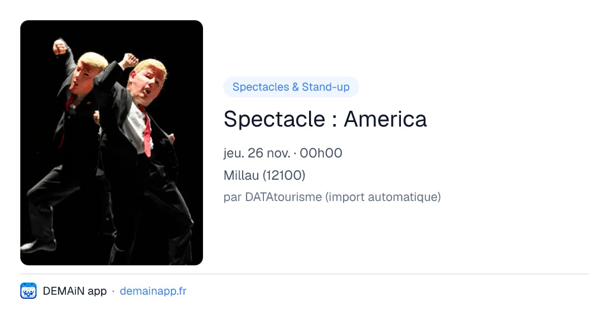 Spectacle : America — Millau