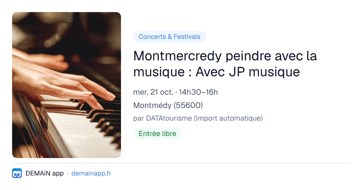 Montmercredy peindre avec la musique : Avec JP musique — Montmédy