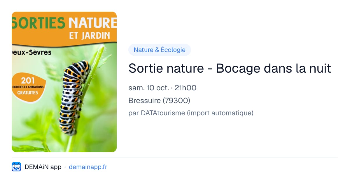 Sortie nature - Bocage dans la nuit — Bressuire
