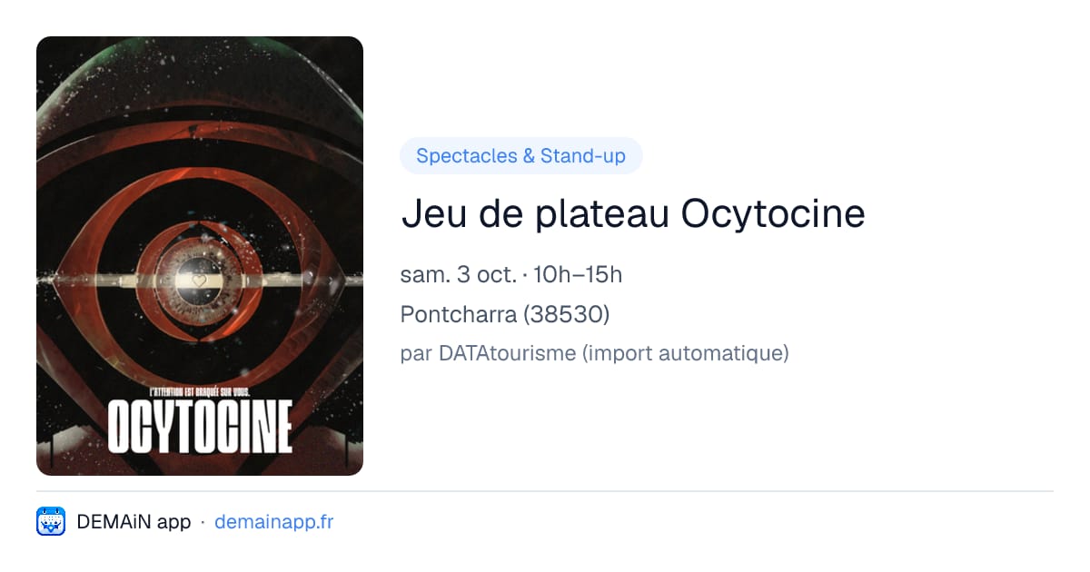 Jeu de plateau Ocytocine — Pontcharra