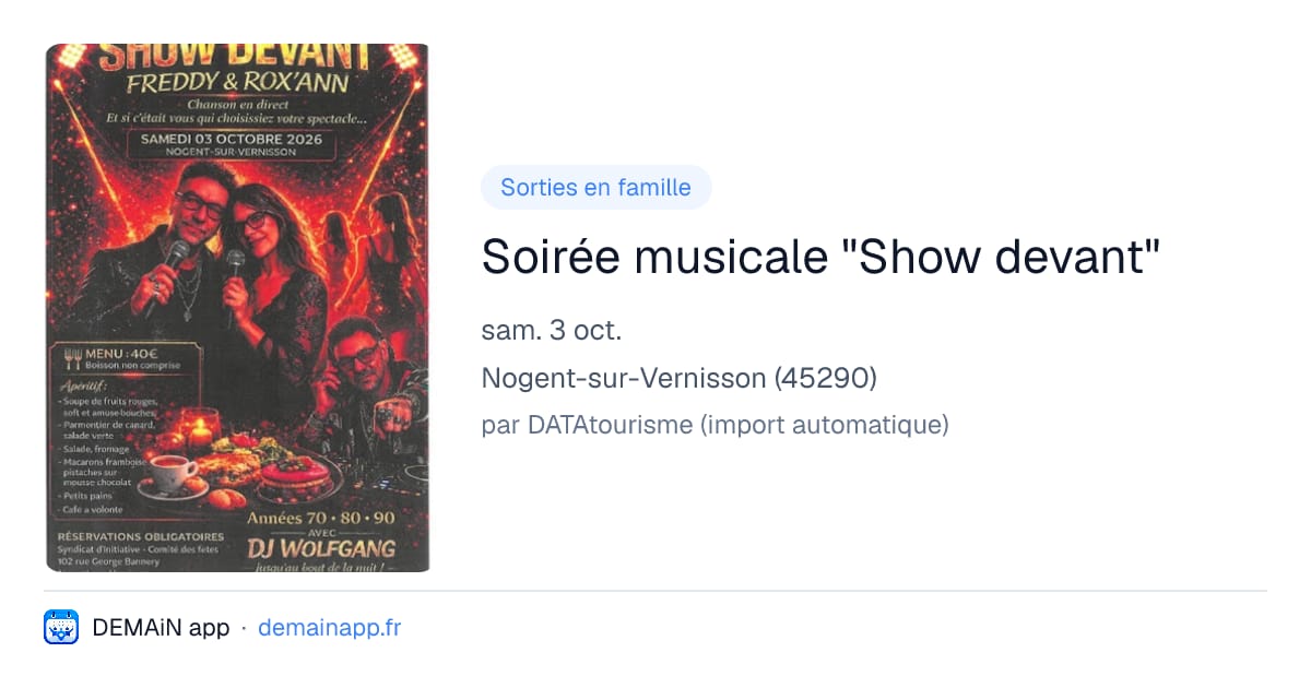 Soirée musicale "Show devant" — Nogent-sur-Vernisson