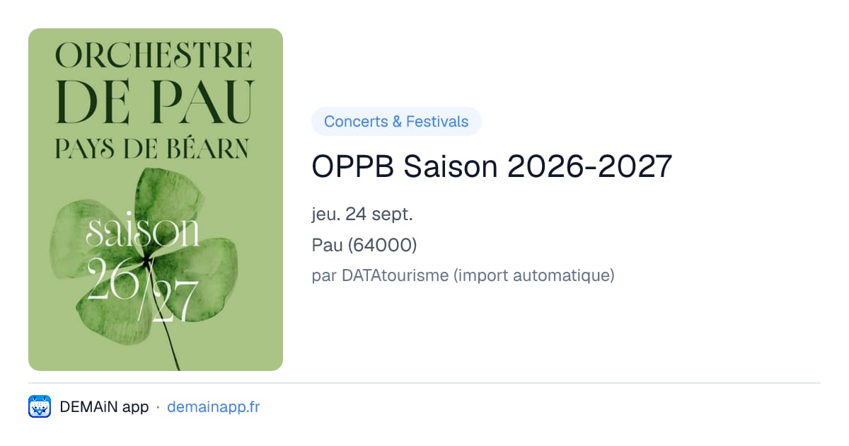 OPPB Saison 2026-2027 — Pau