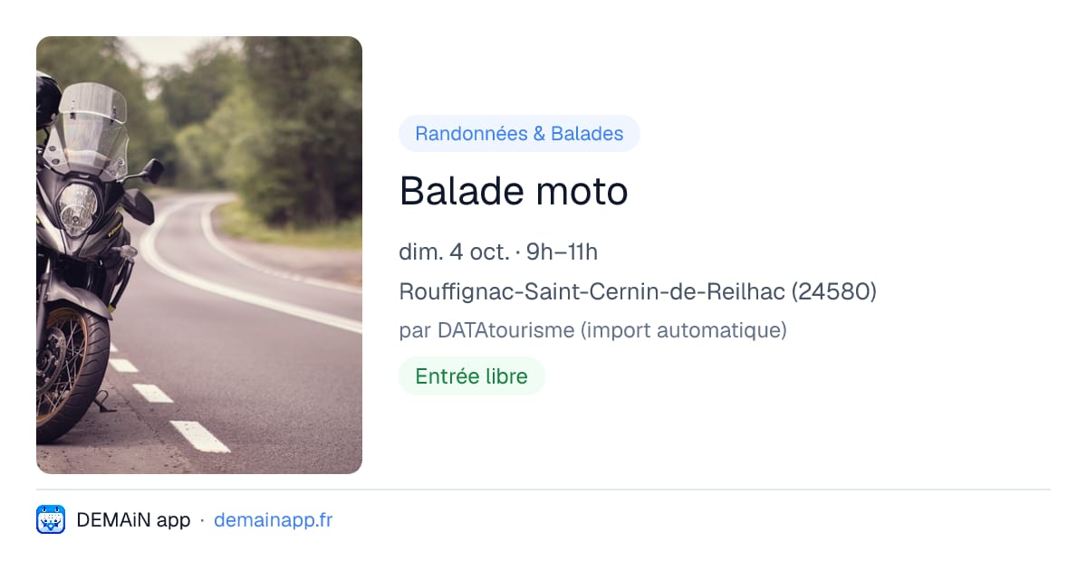 Balade moto — Rouffignac-Saint-Cernin-de-Reilhac