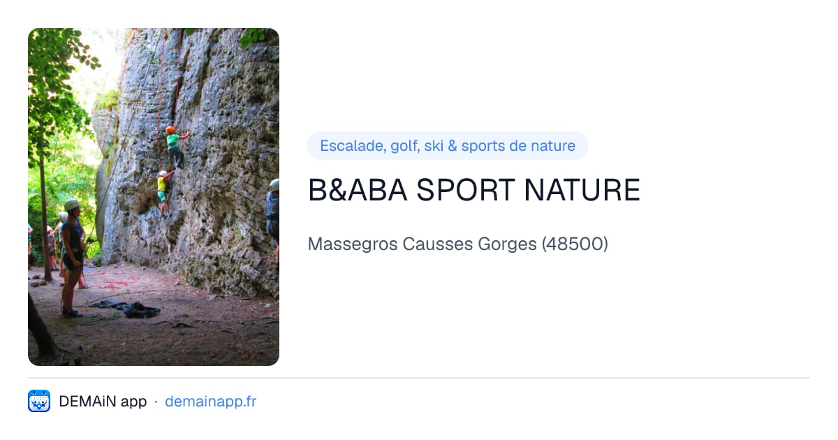 B&ABA SPORT NATURE — Massegros Causses Gorges