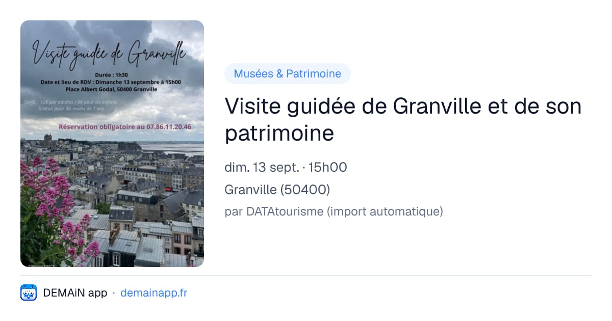 Visite guidée de Granville et de son patrimoine — Granville