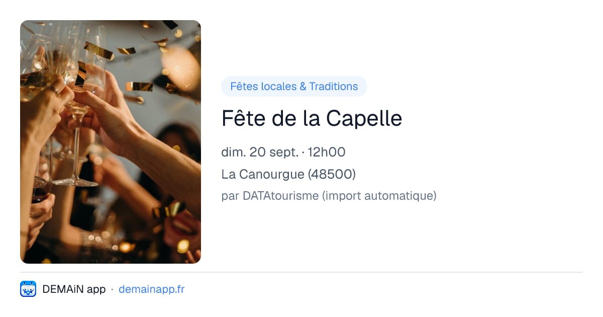 Fête de la Capelle — La Canourgue