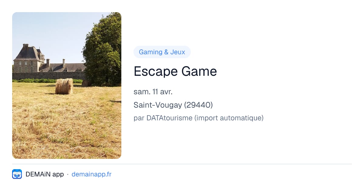 Escape Game — Saint-Vougay