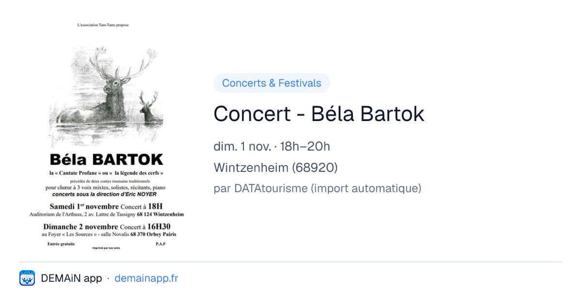 Concert - Béla Bartok — Wintzenheim