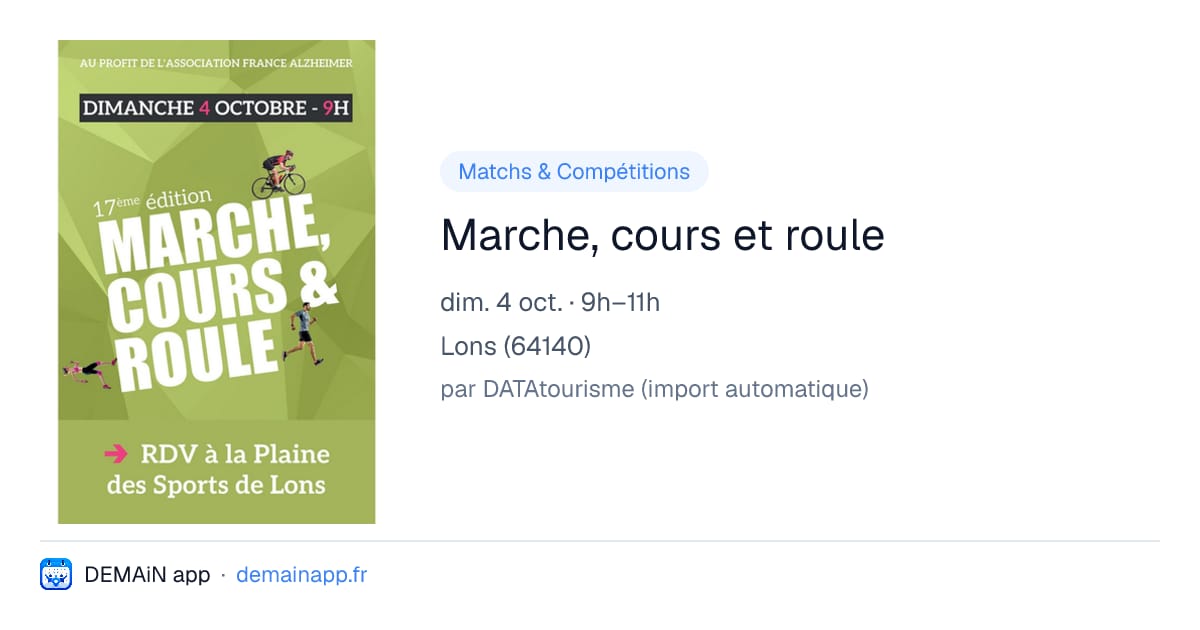 Marche, cours et roule — Lons