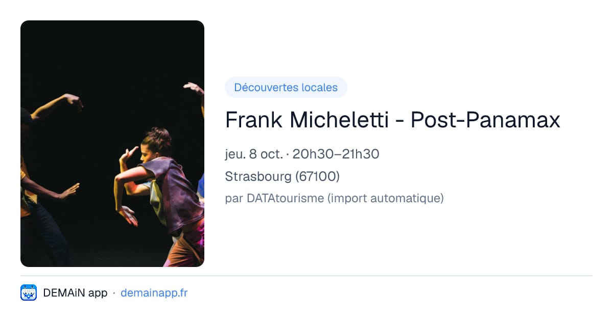 Frank Micheletti - Post-Panamax — Strasbourg