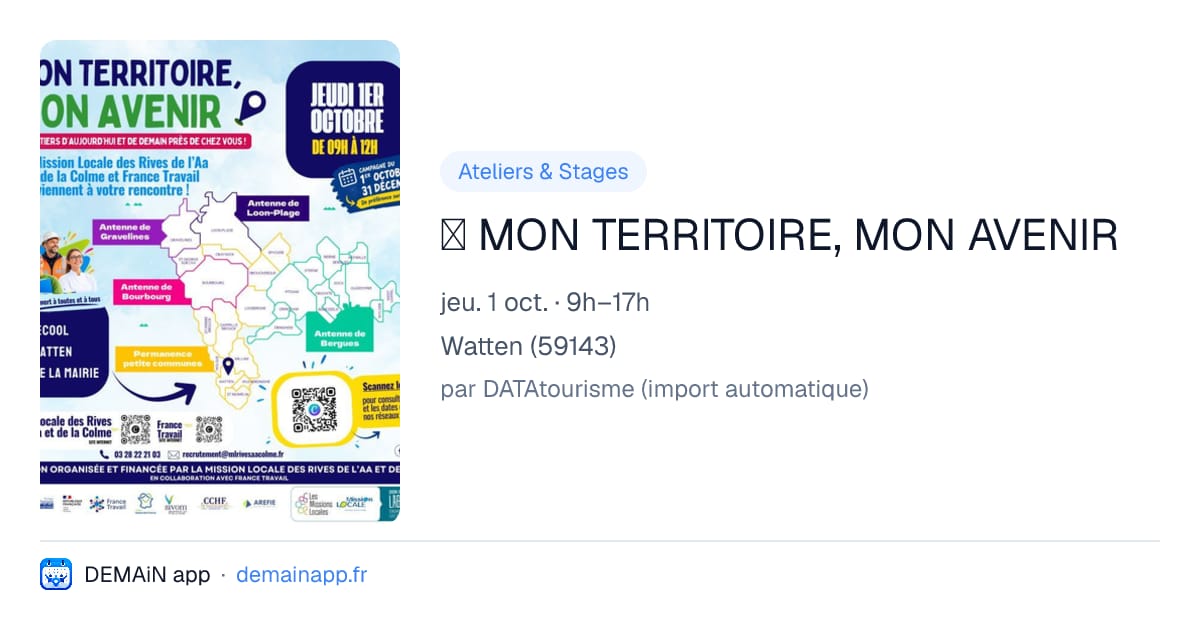 🚀 MON TERRITOIRE, MON AVENIR — Watten