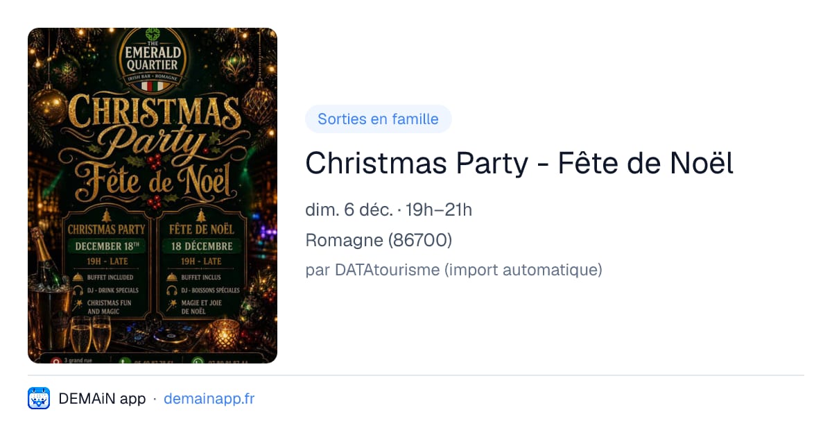 Christmas Party - Fête de Noël — Romagne